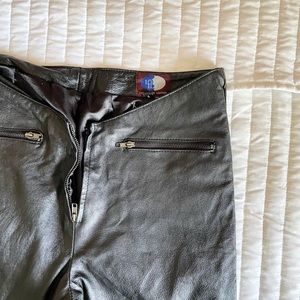 Vintage leather Pants - Black - Size 4
